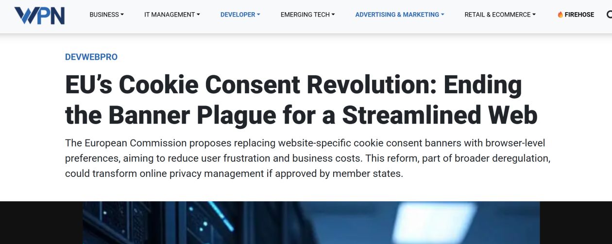 歐盟擬推新規終結Cookie彈窗困擾，簡化用戶隱私設置流程