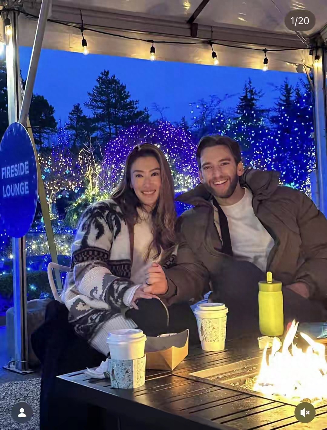 谢婷婷携小7岁男友庆两周年！一家四口度假，6岁女儿笑开颜