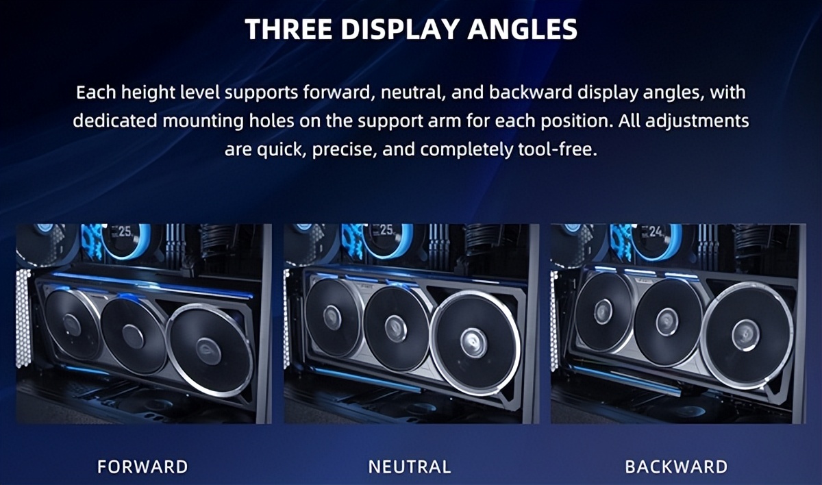 最强PCIe 5.0竖装显卡支架：20斤庞然巨物也不怕