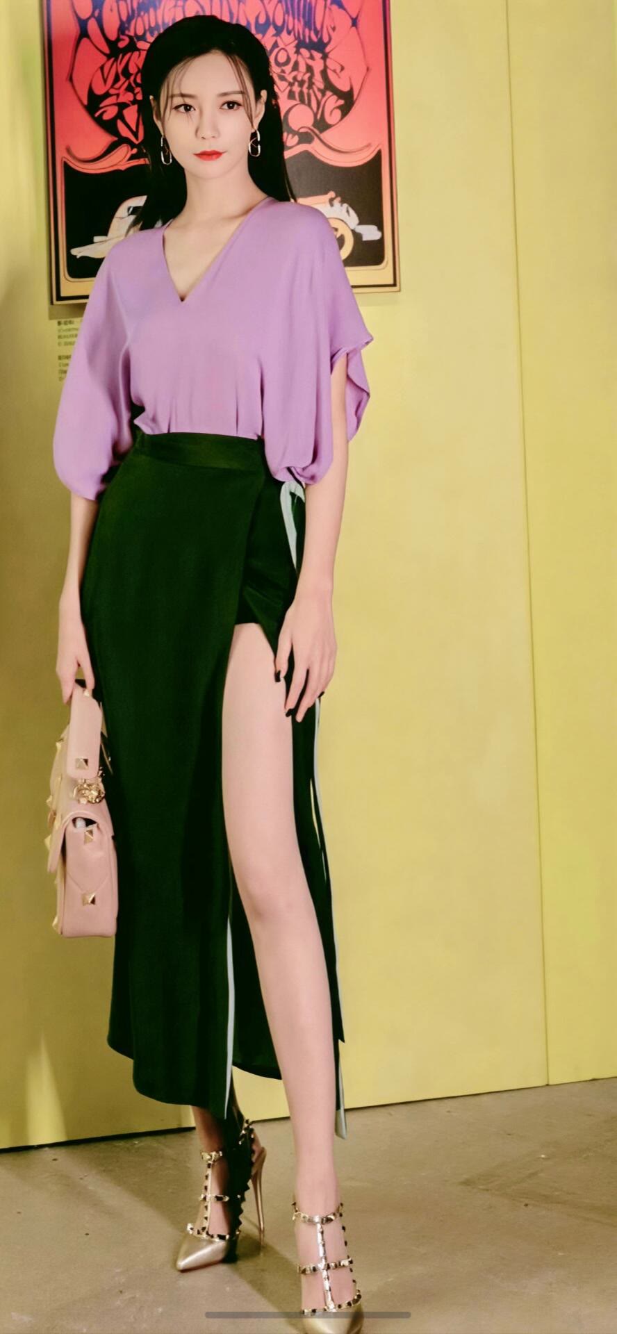 谁懂！沈梦辰穿紫裙的样子也太美了吧