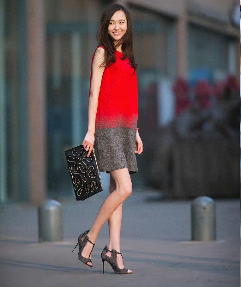 唐嫣早期不输模特的身材