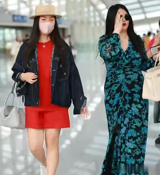 李湘结束东京3日游,穿新裙子回家又白又壮,网友:好像一条蟒蛇