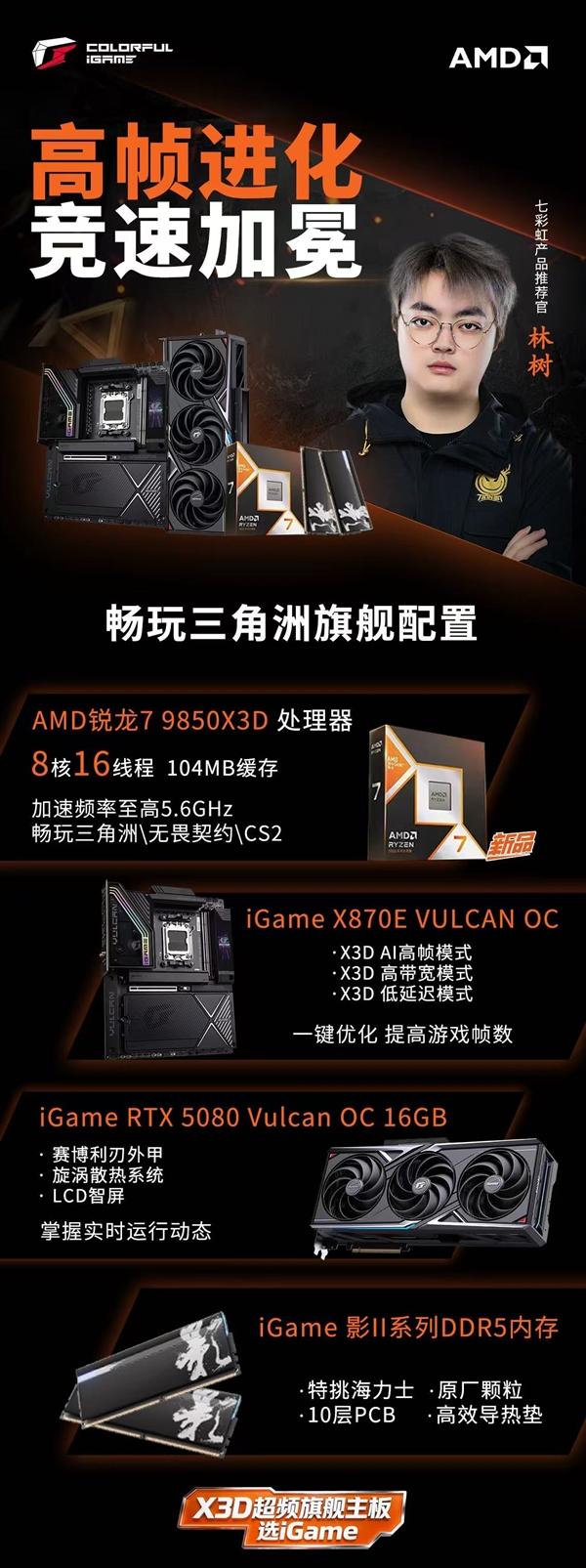 游戲新王！AMD銳龍7 9850X3D開啟預售