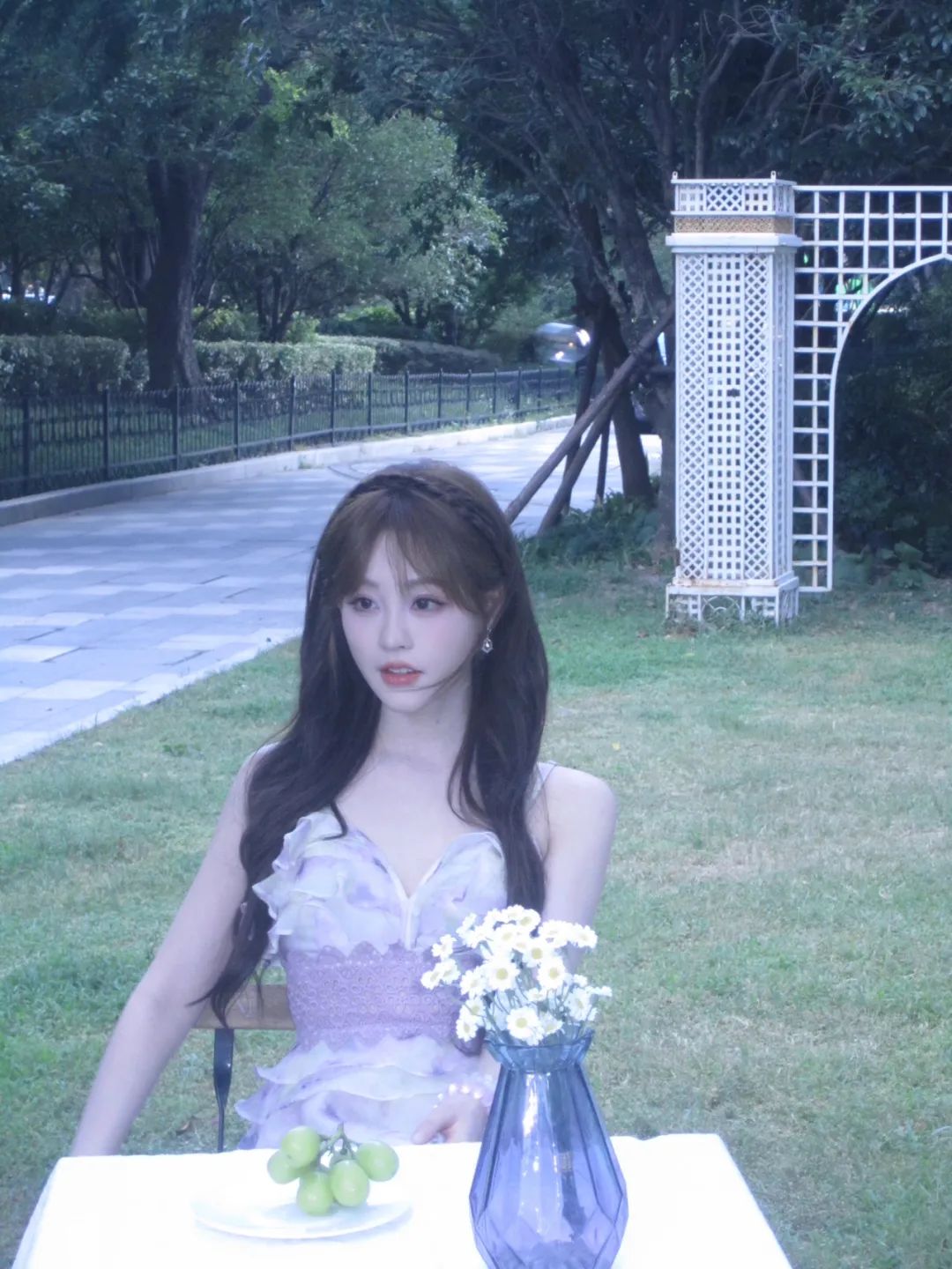 祝绪丹 浅紫色的碎花裙好温柔