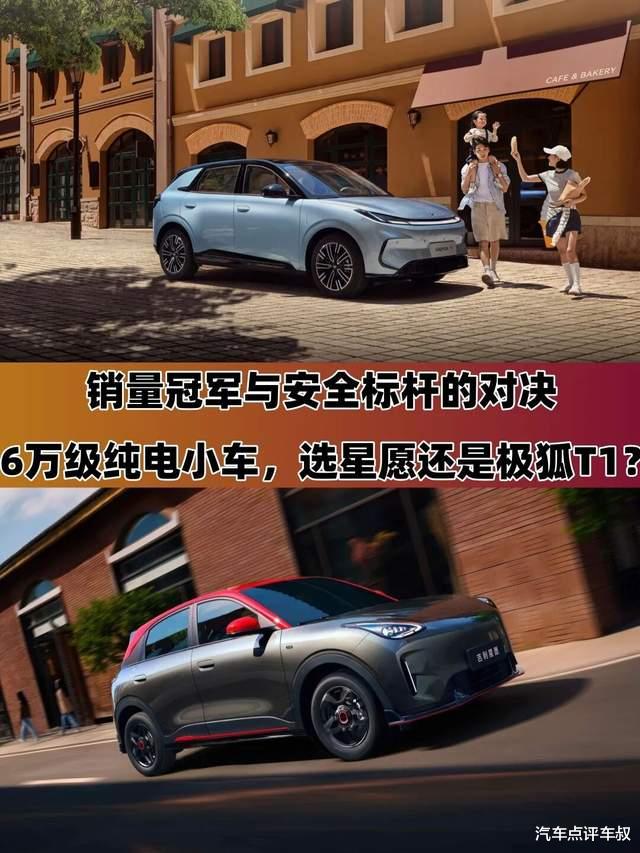 销量冠军与安全标杆PK：6万级纯电小车选星愿还是极狐T1？