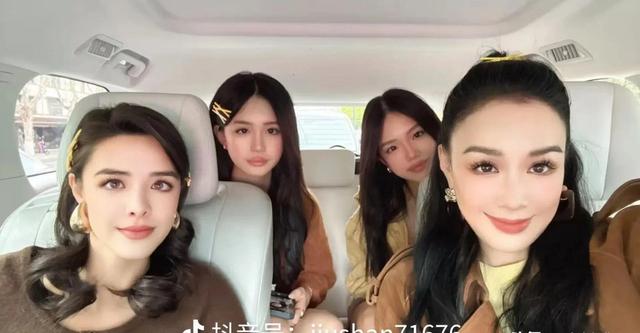 贴钟丽缇西湖遛三女被拍！混血长女美到封神，二女儿复制粘亲爹脸