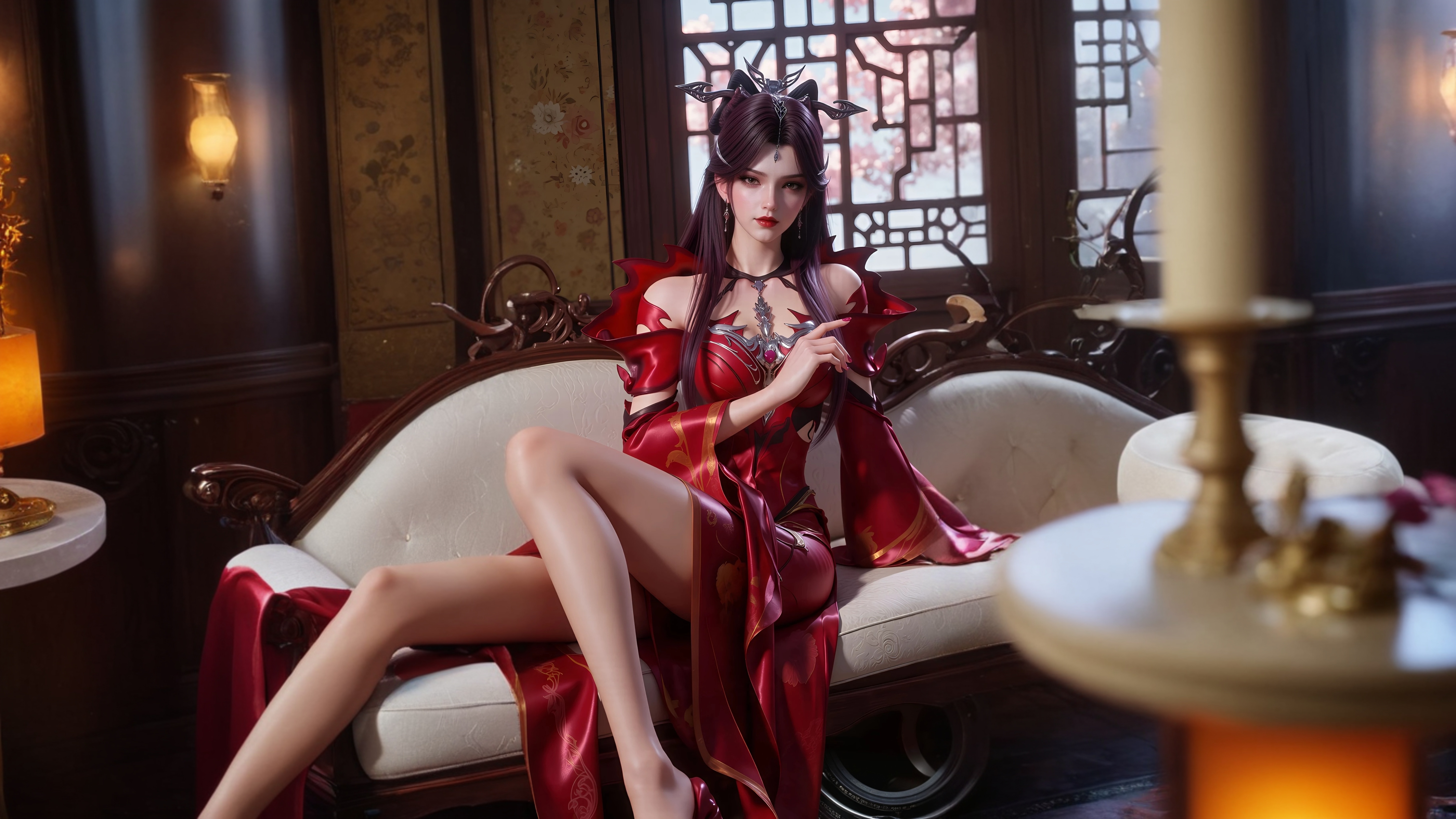 《萧媚小剧场》红装佳人,于精致雅室尽显王者风范