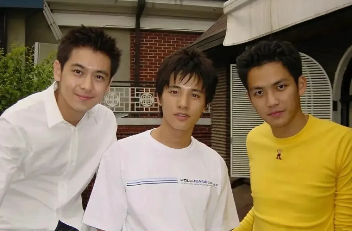 2001年，24岁的元斌和林志颖、钟汉良同框，留下一张珍贵合影