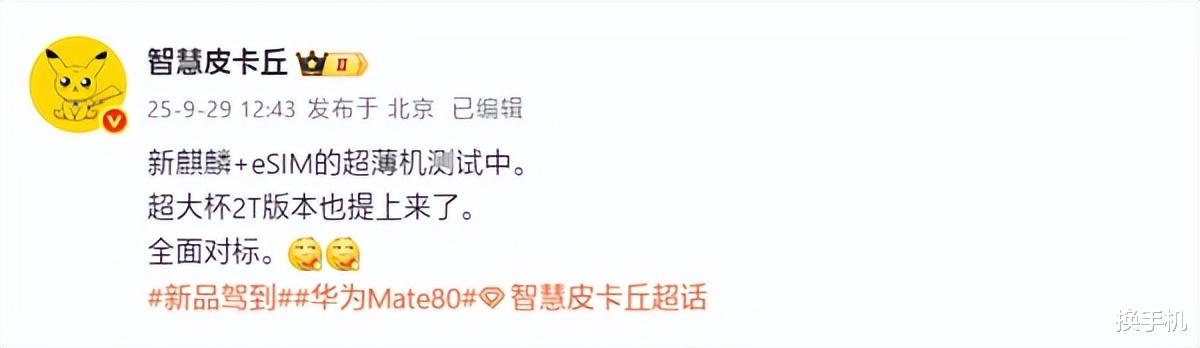 国产继续对标苹果，华为“Air”测试中，还有2TB版本