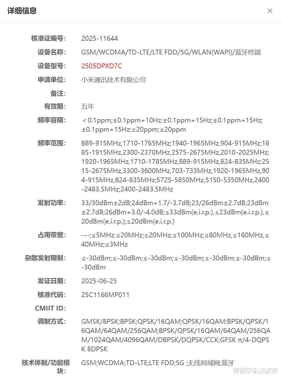 小米MIX直屏版：已傳出入網信息！紅米Note15系列：也已入網！
