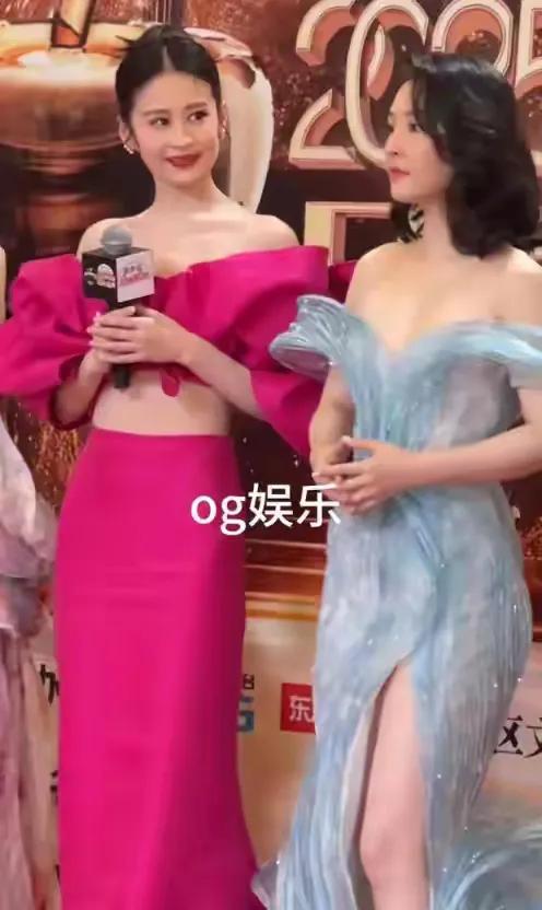 上海这夜，妖艳四射的梅婷和佟丽娅，败给了全“裹”出镜的刘亦菲