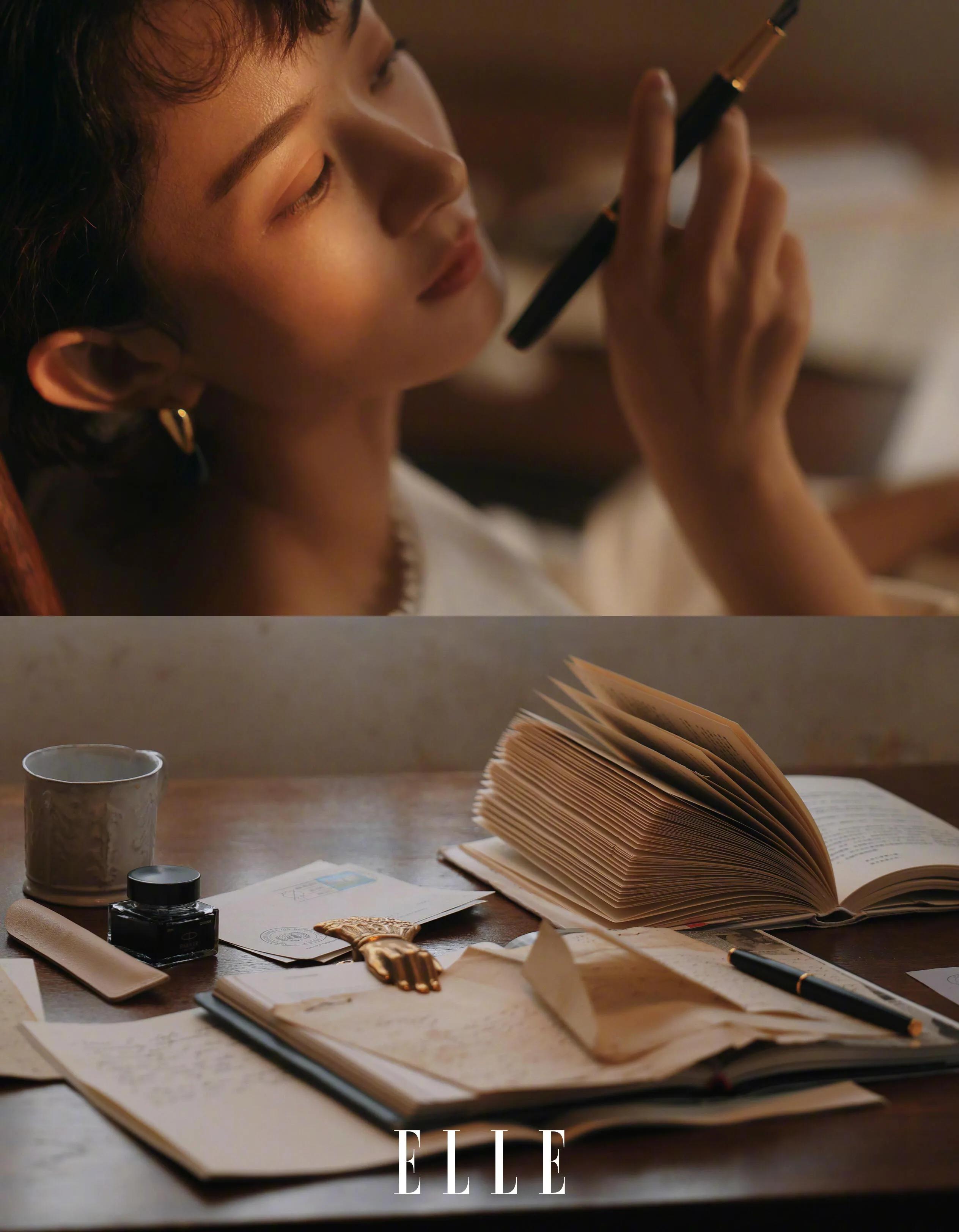 赵丽颖在老洋房拍ELLE杂志大片，陈漫掌镜，她很瘦但有腹肌！