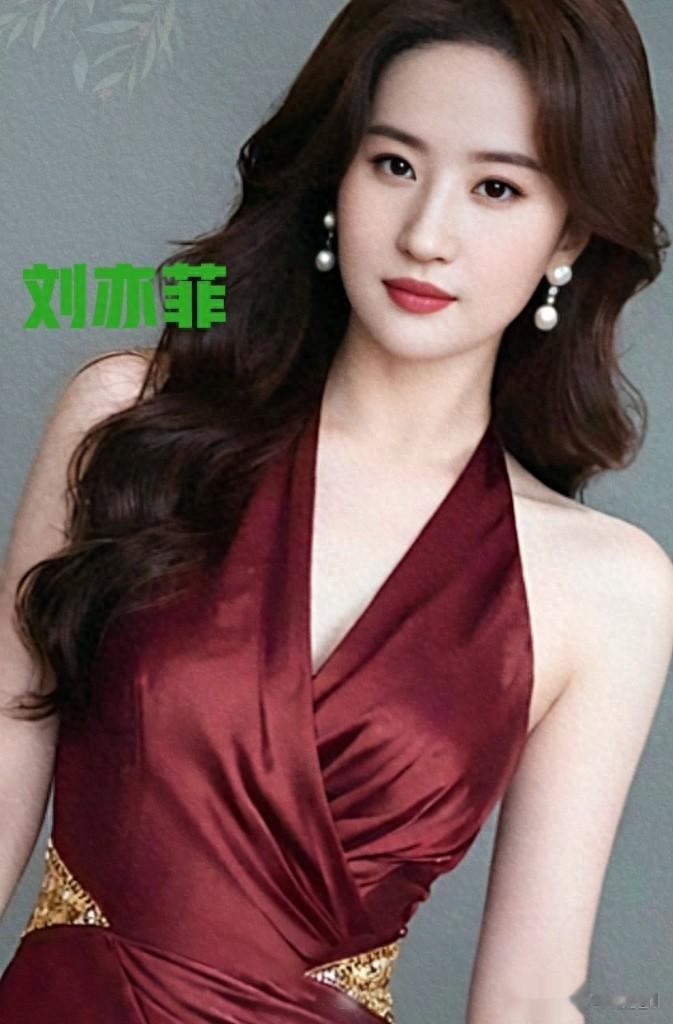 刘亦菲红色礼服裙气质优雅性格妩媚让人眼前一亮