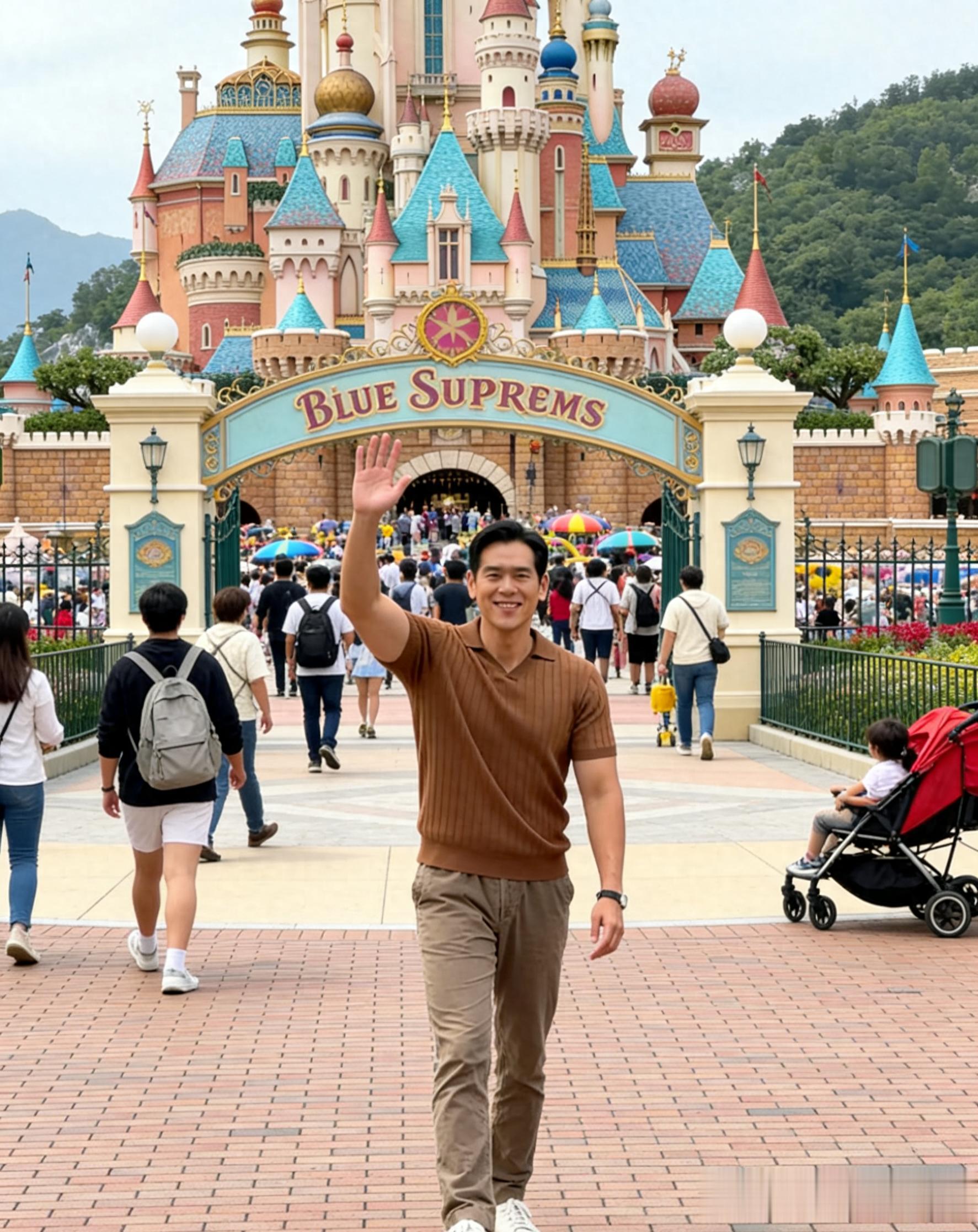 43岁彭于晏在香港街头被偶遇，他身材健壮，走路气势真足，帅呆了