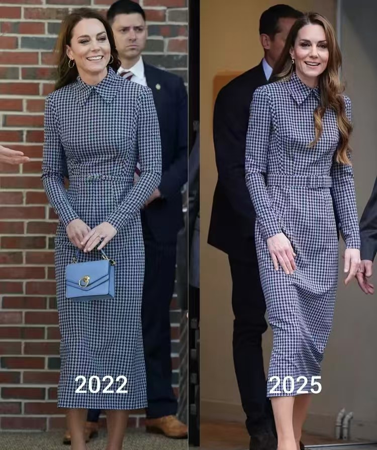 凯特真扛冻，别人穿羽绒服，她穿单薄连衣裙，体重已经不足100斤