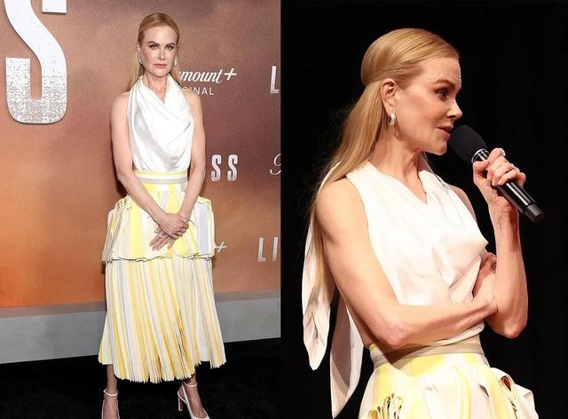 妮可·基德曼57岁惊艳亮相，粉裙飘逸，自信笑容诠释不老女神！