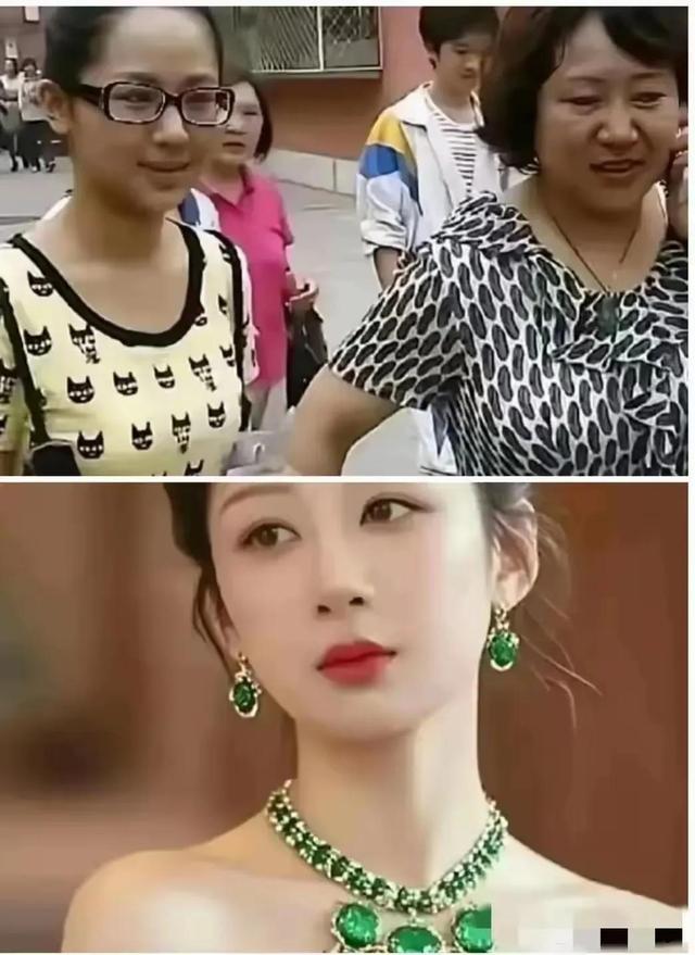 杨紫和妈妈长得那叫一个像，简直就是一个模子里刻出来的