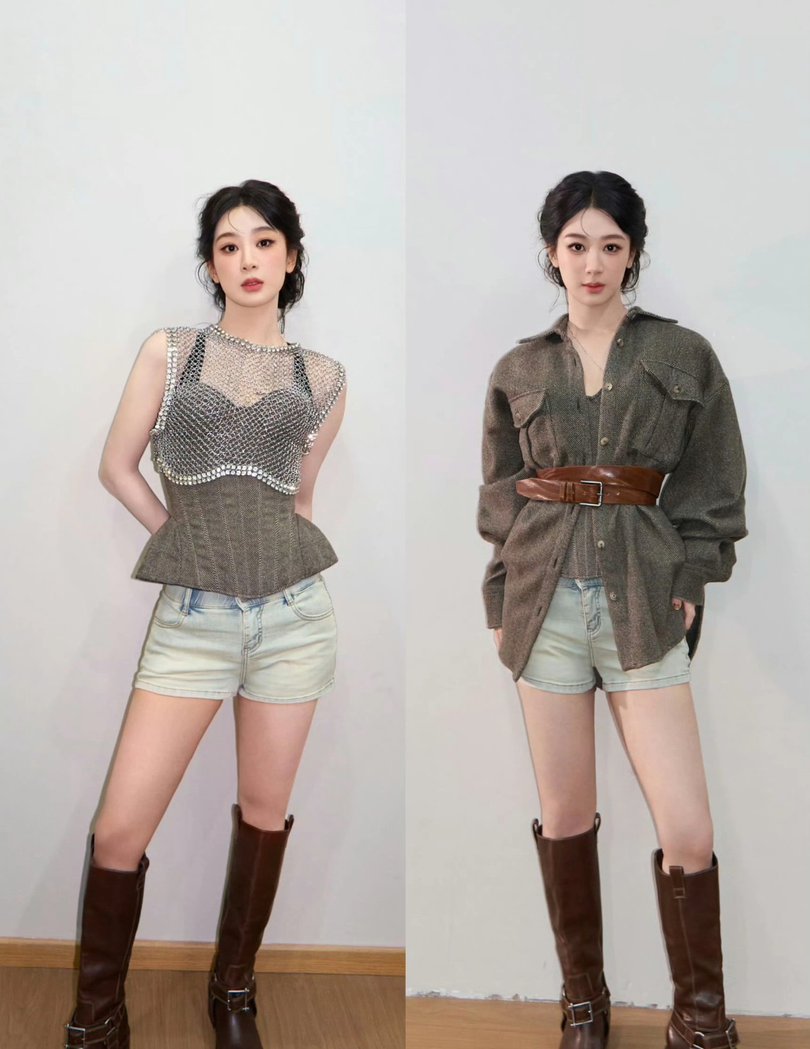 杨紫 背心配短裤又酷又辣