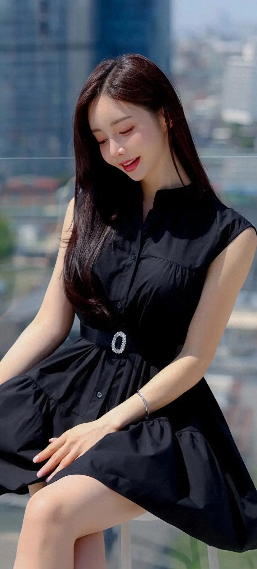 孙允珠黑色系穿搭示范