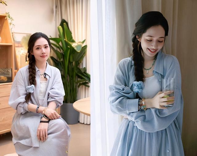 41岁郭碧婷和好友聚餐！穿米色高领毛衣年轻似少女，紫色美甲贵气