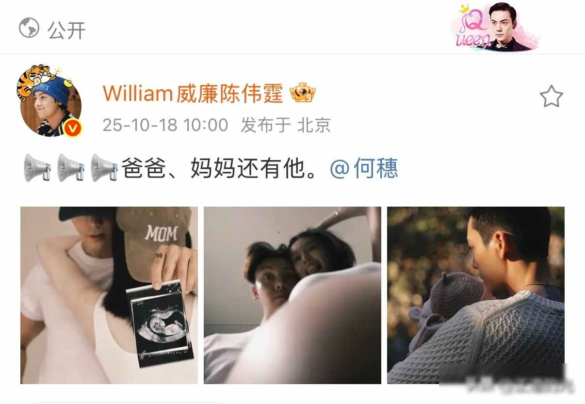 陈伟霆：和何穗在一起很多年 孩子不是意外 爱宠去世第二天儿子出生