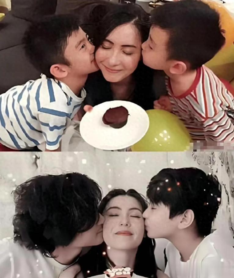 张柏芝携三子飞澳洲，谢振轩一脸严肃，颜值超高，小儿子罕见露面