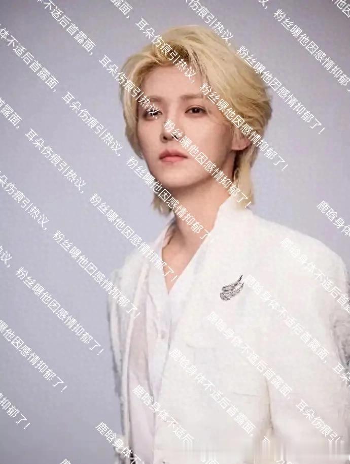 鹿晗身体不适后首露面,耳朵伤痕引热议,粉丝曝他因感情抑郁了!