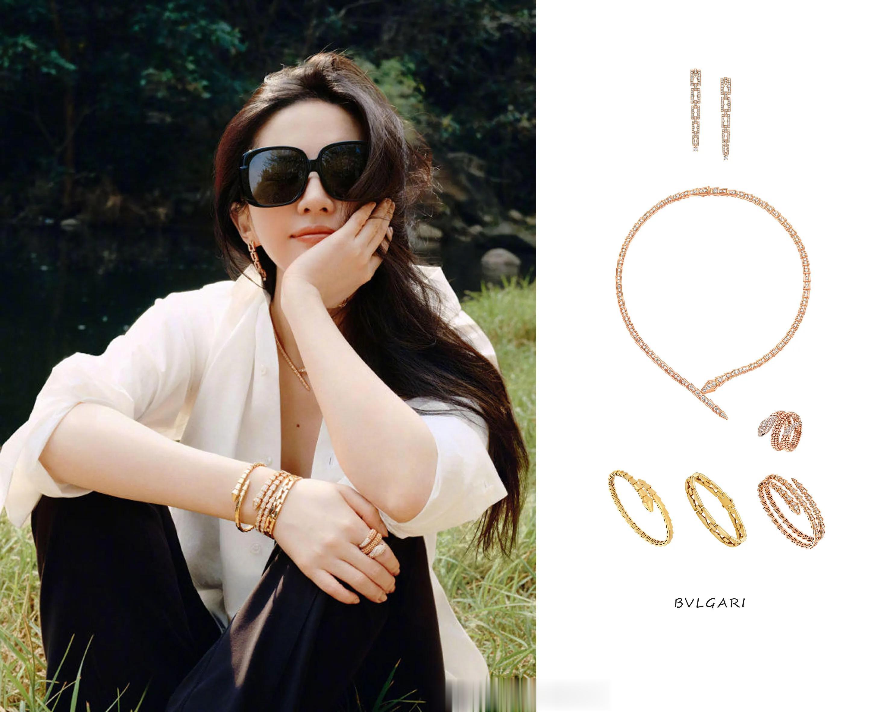 赵露思压轴走红毯,全球唯一的一套高珠给她戴了,刘亦菲失宠了