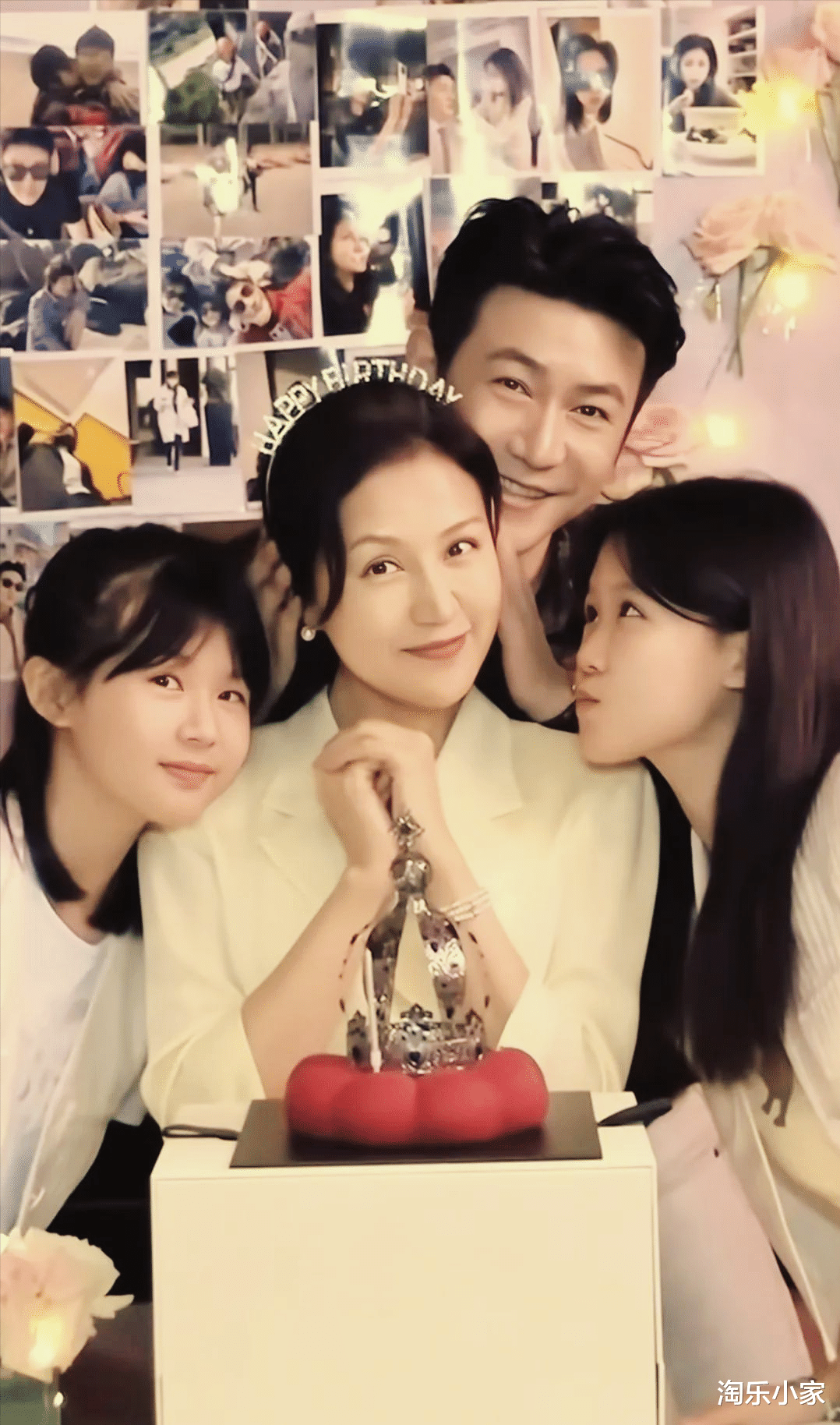 鲍蕾48岁生日,陆毅挂满家庭合照,贝儿神颜碾压妹妹?酸了酸了!