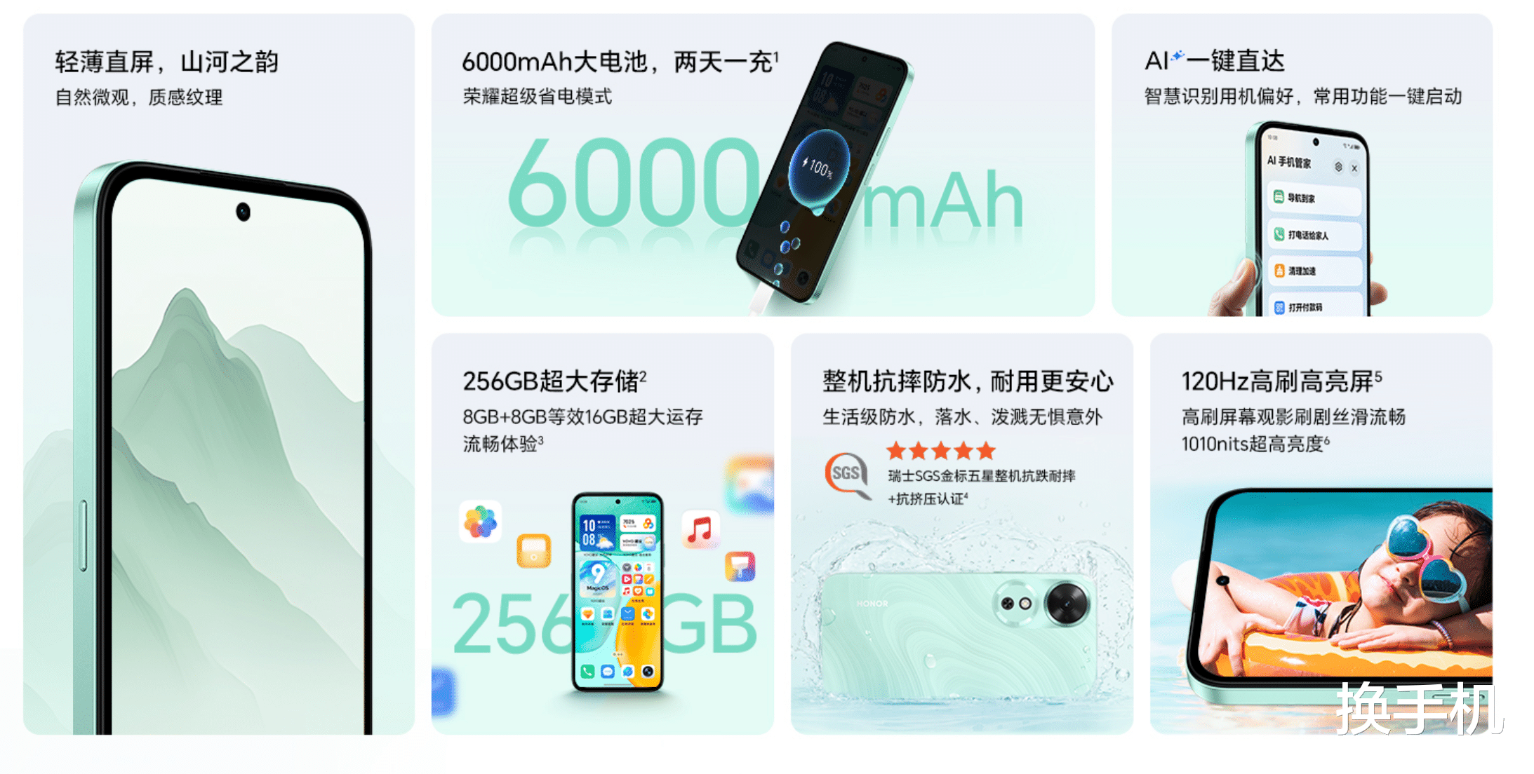 6nm芯+LCD屏+6000mAh，榮耀推出兩款千元新機(jī)，配備專屬AI按鍵