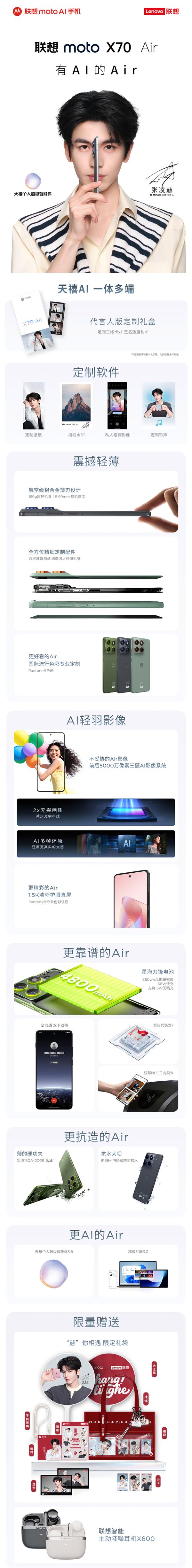 5.99mm還支持插卡！聯想moto X70 Air發布：2399元起