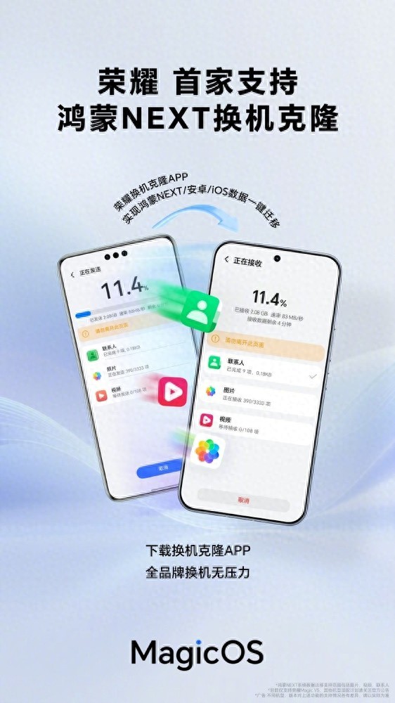 榮耀首家支持鴻蒙NEXT換機克隆 行業生態逐步打通