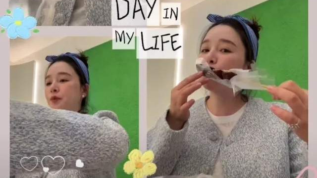 阚清子分享孕晚期日常，脸色红润状态好，为口糖葫芦排队两小时