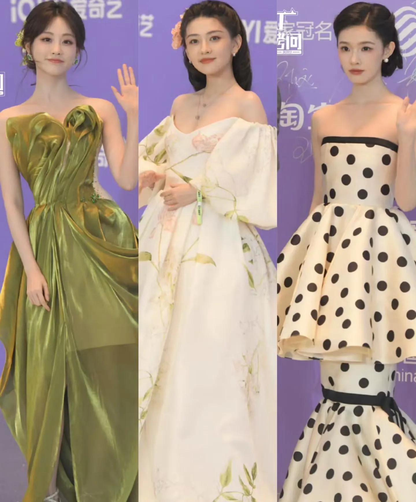 尖叫之夜第一波红毯生图：章若楠梁洁造型显老气，赵晴瘦成纸片人