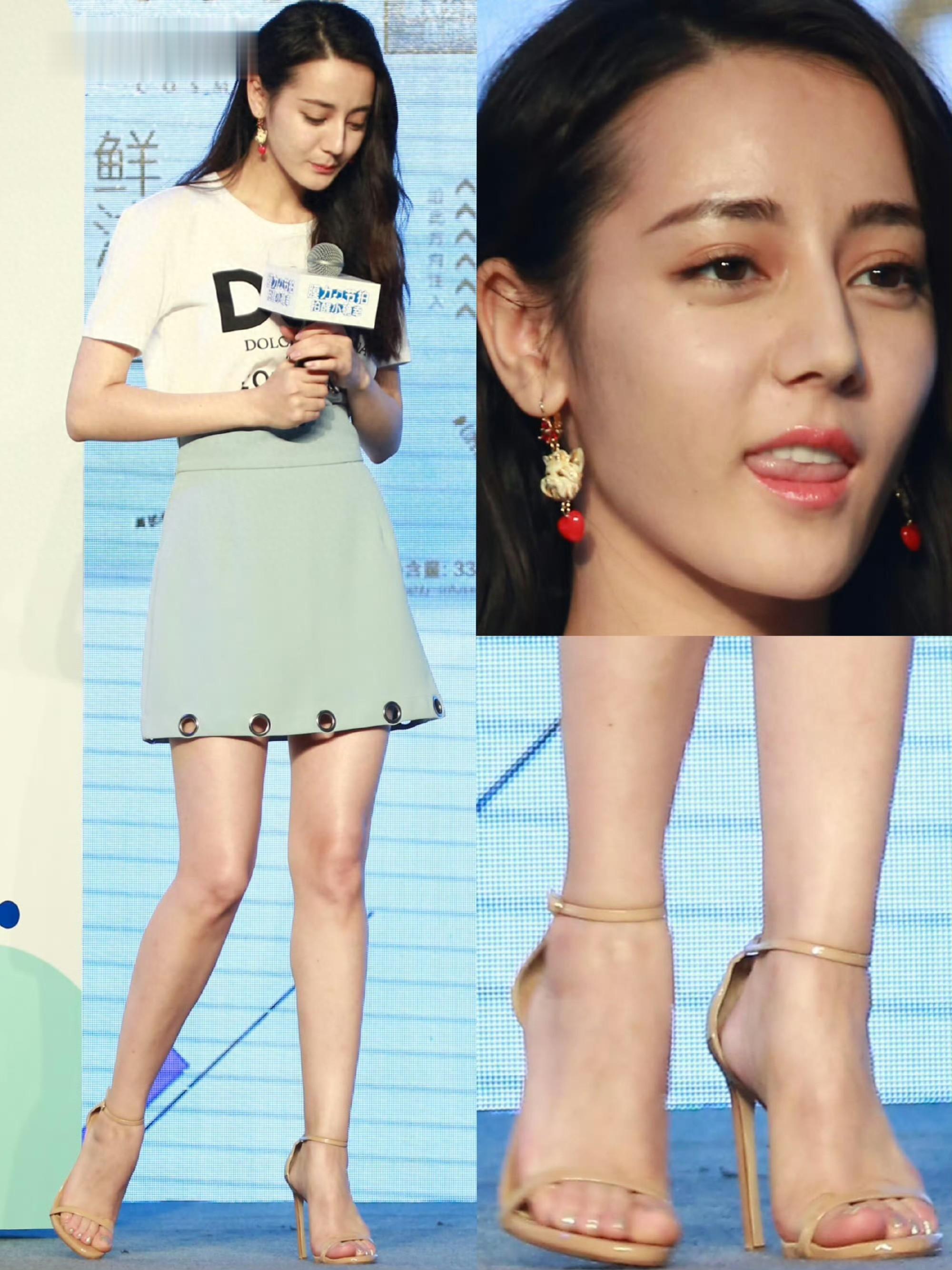 热巴这腿又长又直，再穿上高跟鞋真的顶不住！ ???