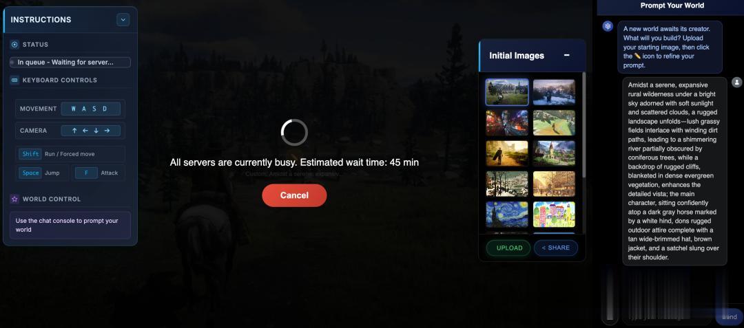又一个Genie 3!刚上线挤爆服务器Mirage 2把世界模型玩成在线游戏