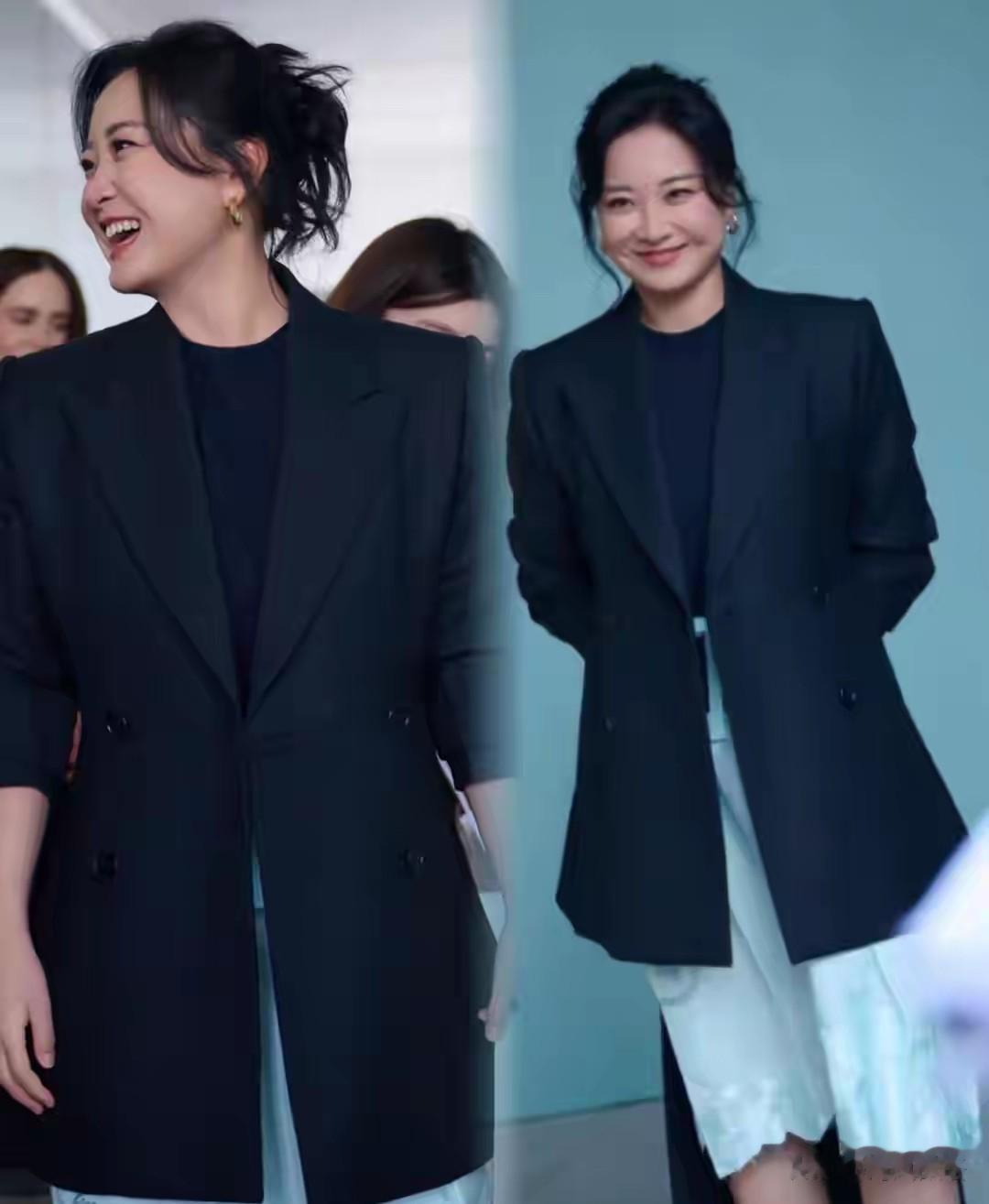 贾玲米兰时装周大变样，不笑了梨涡也没了，气场全开反差封神