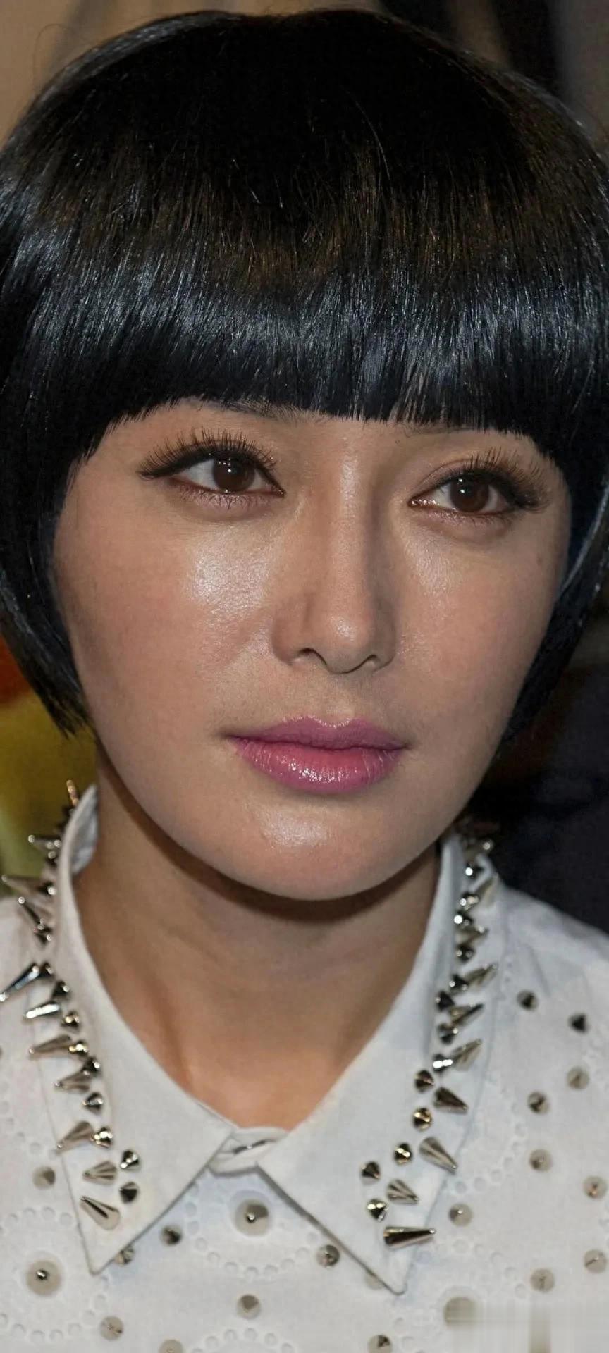 秦岚早期短发脸部高清脸图,冷艳前卫,气场独具一格!