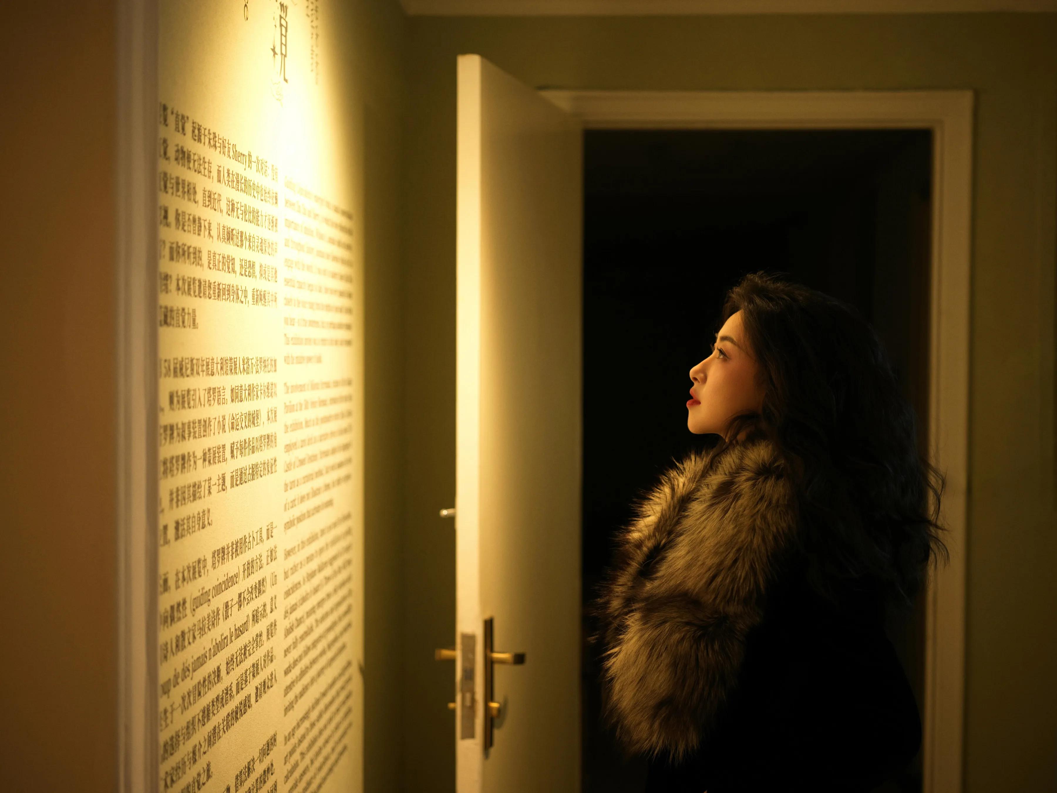 朱珠在住过的公寓办画展，她的旧房子很美，朱珠老公全程陪着她！