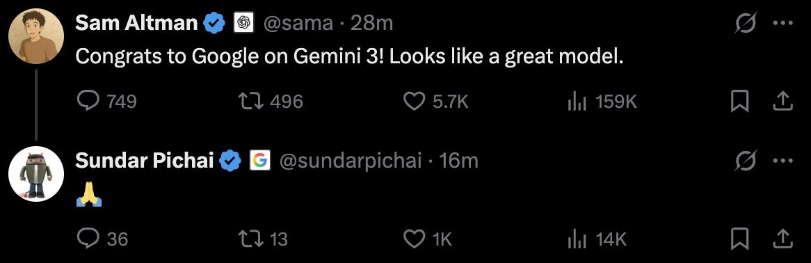 全世界在等的Gemini 3終于來了！強到斷崖領(lǐng)先，連馬斯克OpenAI都夸好