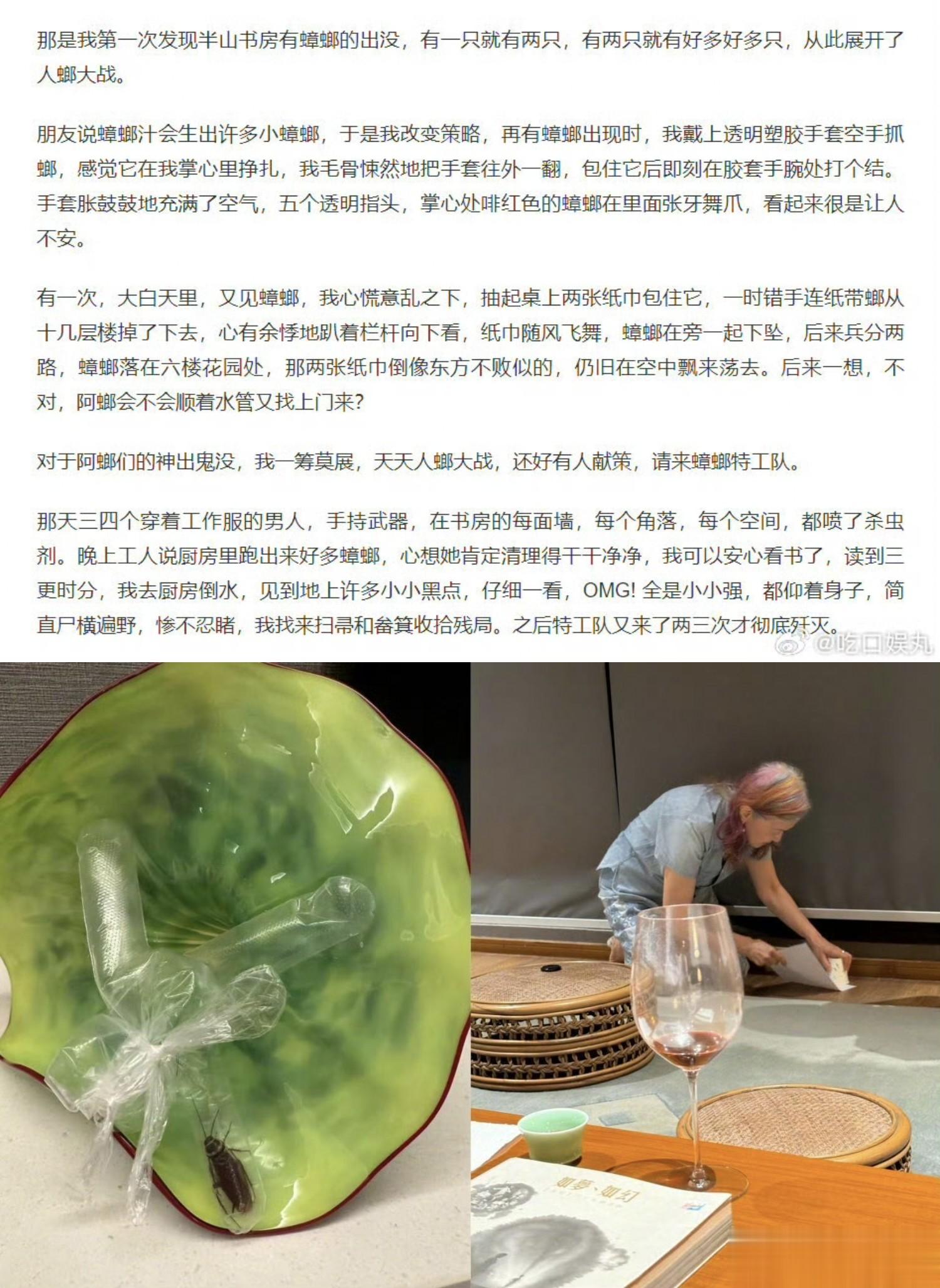林青霞11亿豪宅遭大量蟑螂入侵！被吓到坐立难安！自己根本抓不完