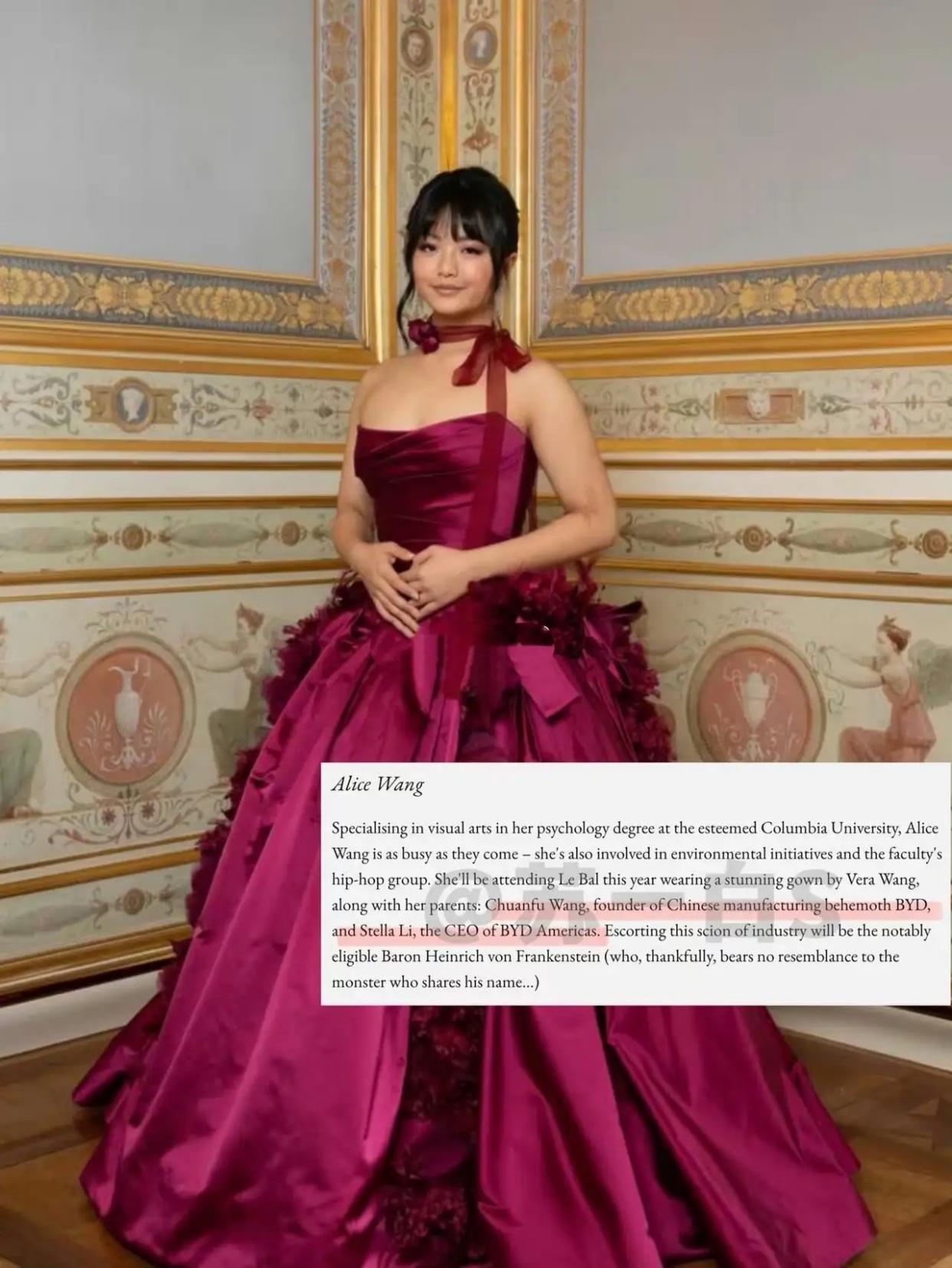 巴黎名媛舞会再添新贵，比亚迪老板千金贵气 导演陈可辛女儿很端庄