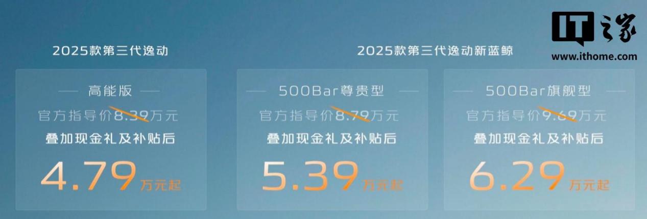 2025款长安逸动轿车上市：换用传统造型车门把手，8.39万元起