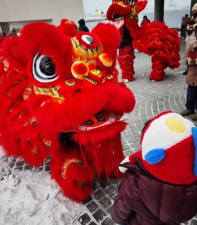 张梓琳晒全家过年照,聂磊担任保姆照顾女儿,俩宝贝罕露脸太美了