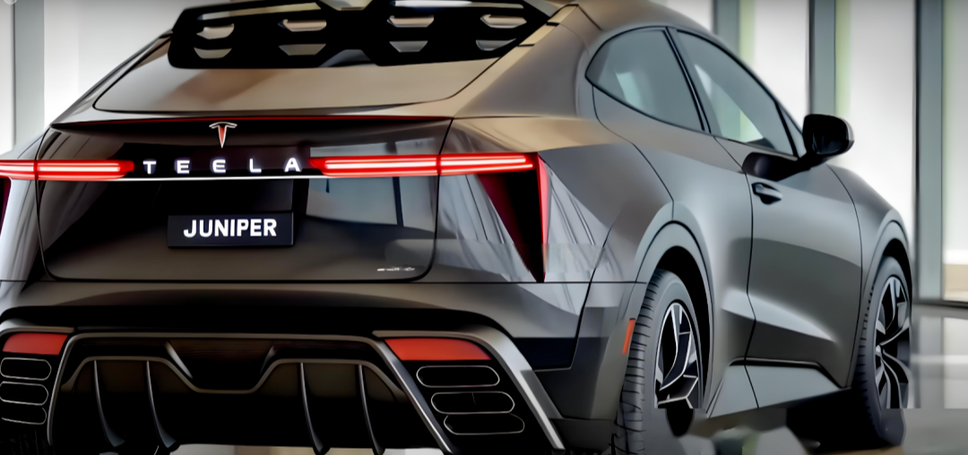 2025款特斯拉Model Y焕新版外观太狠了，这颜值谁顶得住!