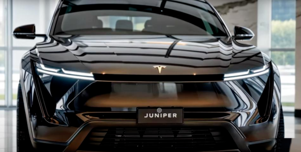 2025款特斯拉Model Y焕新版外观太狠了，这颜值谁顶得住!