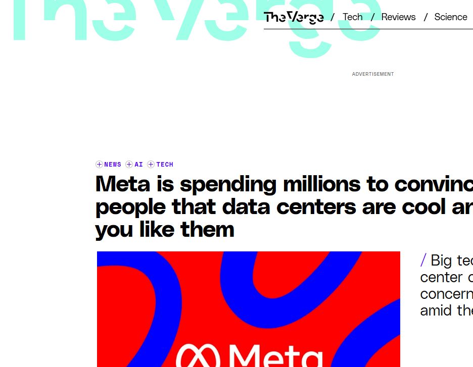 數據中心成“眾矢之的”，Meta等科技巨頭集體為AI基建“公關”
