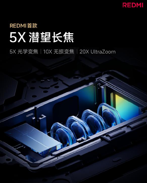 REDMI首次！REDMI K90 Pro Max搭載5倍光學變焦潛望鏡