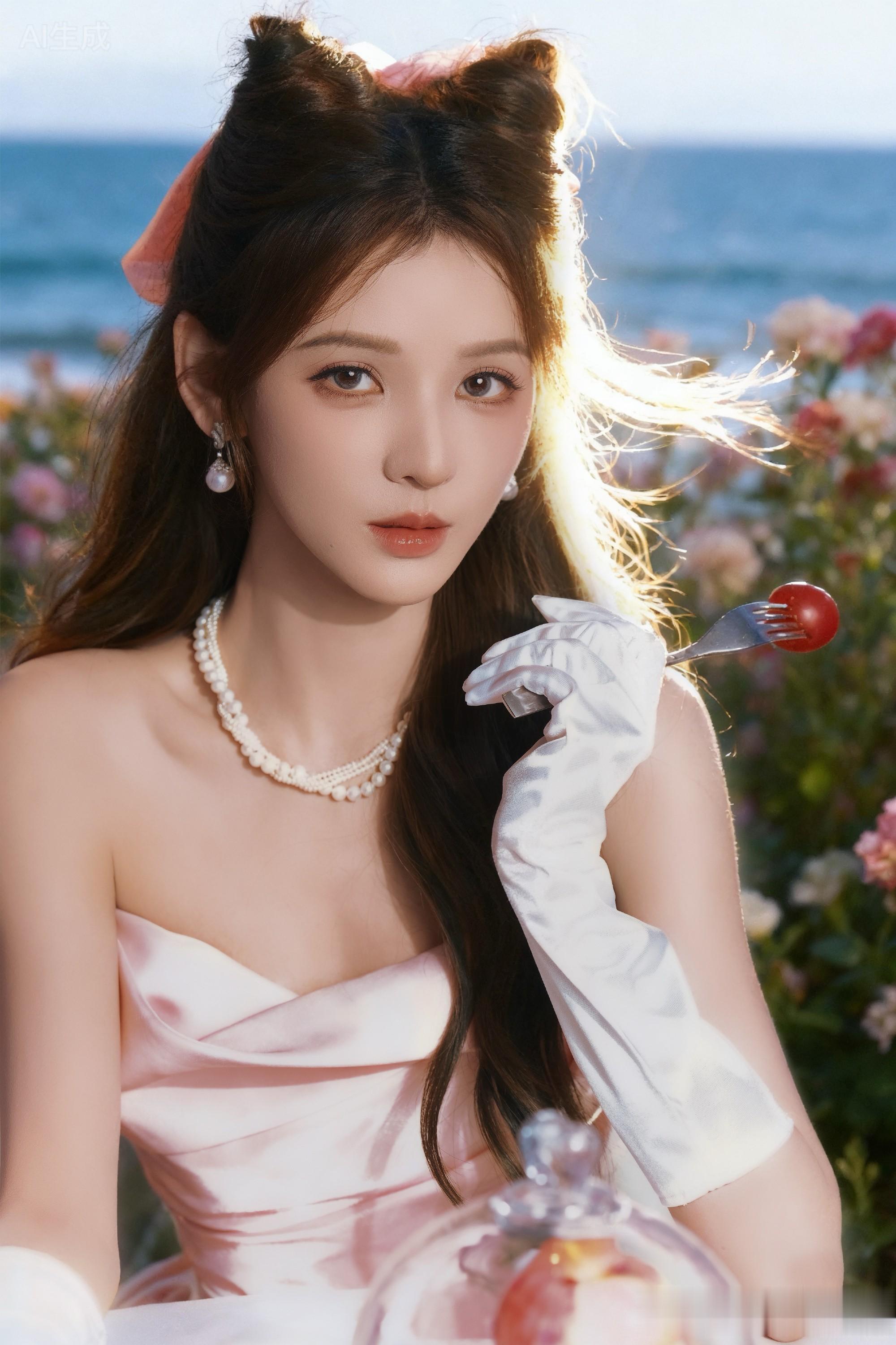 张予曦Ulike活动造型｜粉裙猫耳甜度爆棚