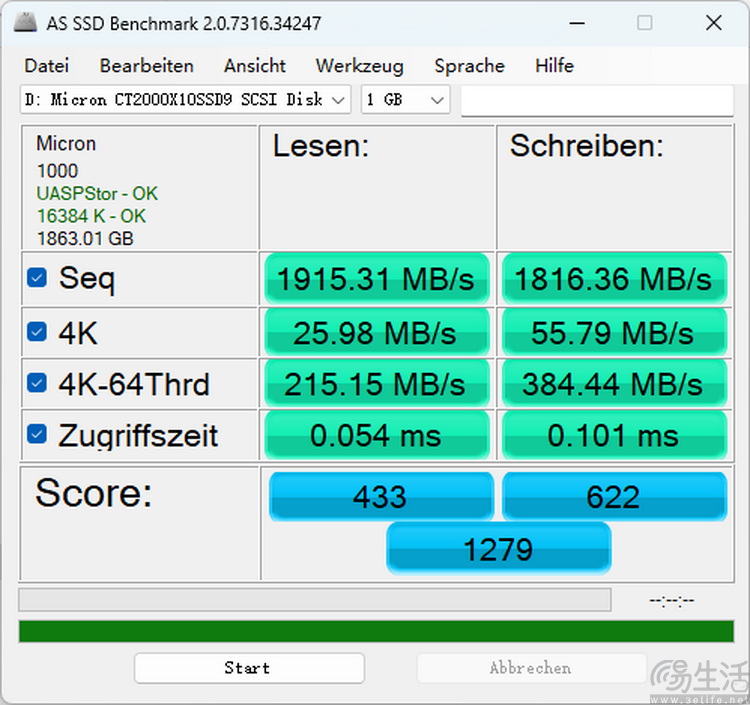 英睿达X10评测：精巧、极速，难得的原厂pSSD